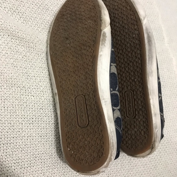 Coach Logo Black Canvas Tennis Shoes 7.5 - Picture 7 of 7